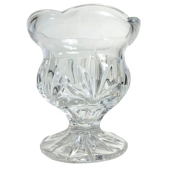 Royal Limited Crystal Tulip Candy Dish Pedestal Candle Holder VTG Hand Cut Vase - Picture 7 of 14